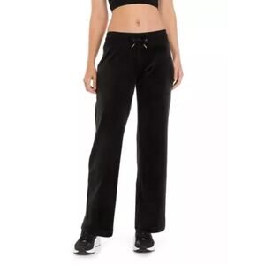 Calvin Klein Velvet Drawstring Elastic Waist Pull On Sweatpants Black Sz 3X NWT